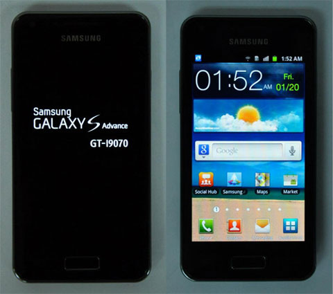 Hình ảnh Galaxy S Advance. Ảnh: Sammyhub.