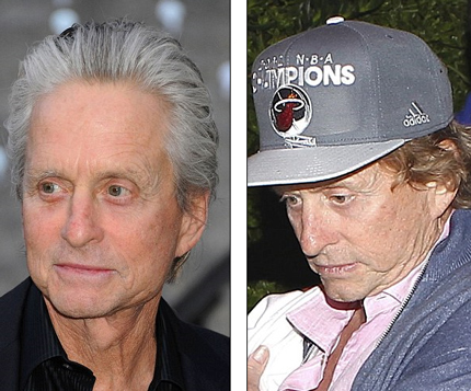 Michael Douglas trông già nua, tối 5/7.