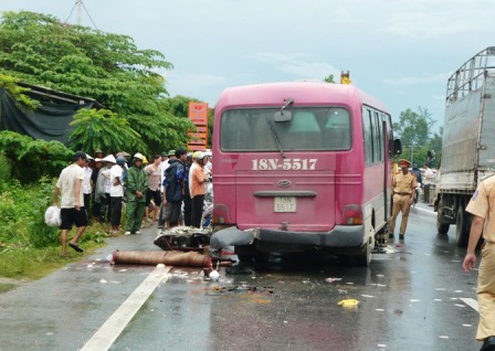 Hiện trường vụ tai nạn.