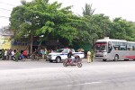 Súng nổ giữa quốc lộ khi nhóm giang hồ chặn đầu xe khách