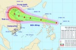Bão Podul giật cấp 10 đang hướng vào Biển Đông