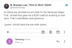 Samsung hủy bỏ mọi đơn đặt trước của Galaxy Fold trước khi ra mắt