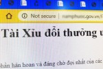 Quảng cáo game đánh bài trong website gov.vn